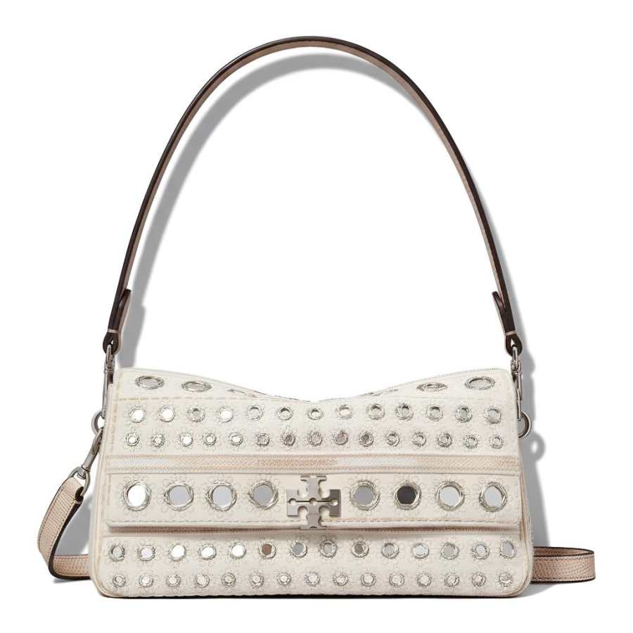 TORY BURCH Cotton Shoulder Bag Small Women's Ivory White