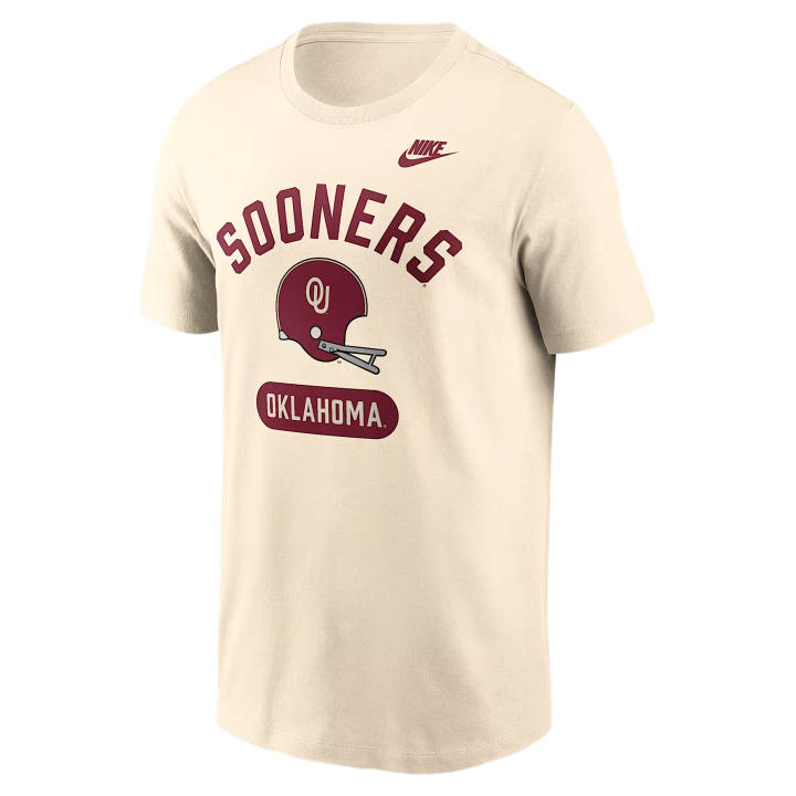 Nike Nike College T Shirts Men's Natural Crew Neck Moderate