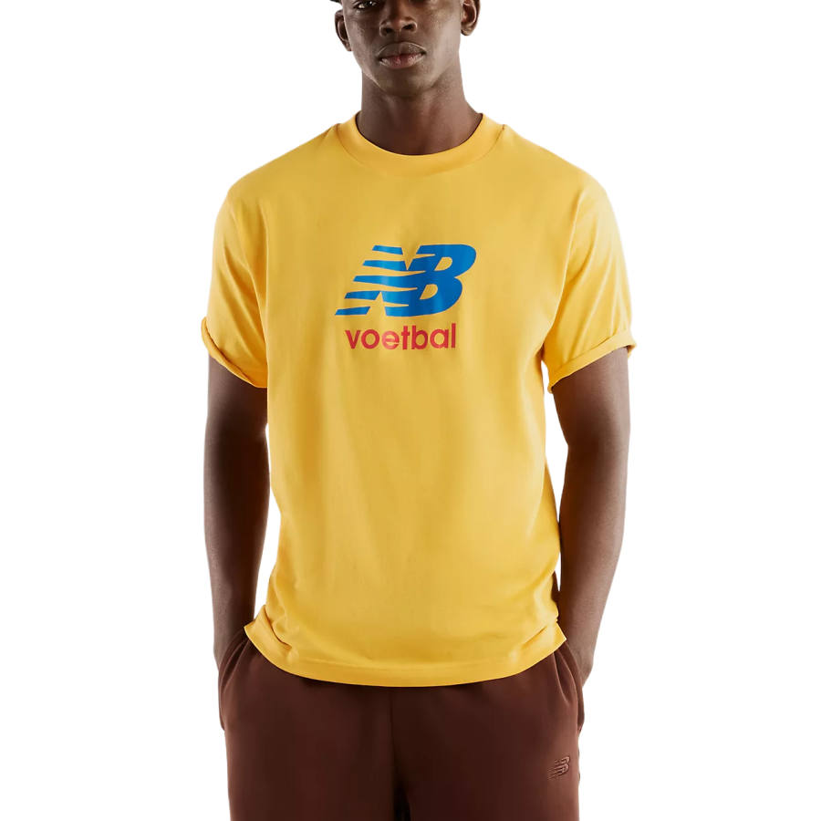 New Balance New Balance T Shirts Men's Amber Mist Crew Neck Moderate