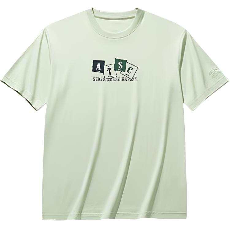 ANTA Life Collection T Shirts Men's Bubble Ice Green Crew Neck Moderate Straight Fit