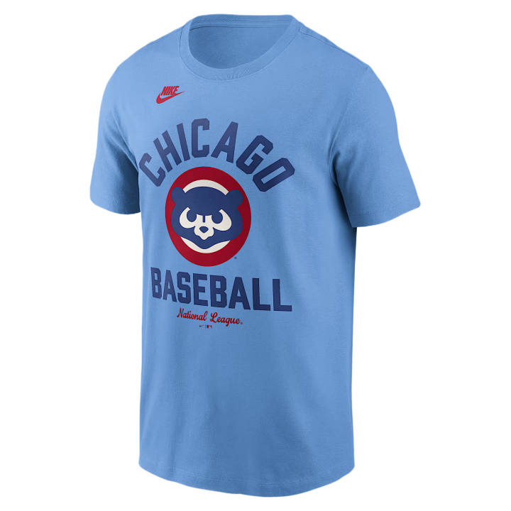 Nike Nike MLB Chicago Cubs T Shirts Men's Light Blue Crew Neck