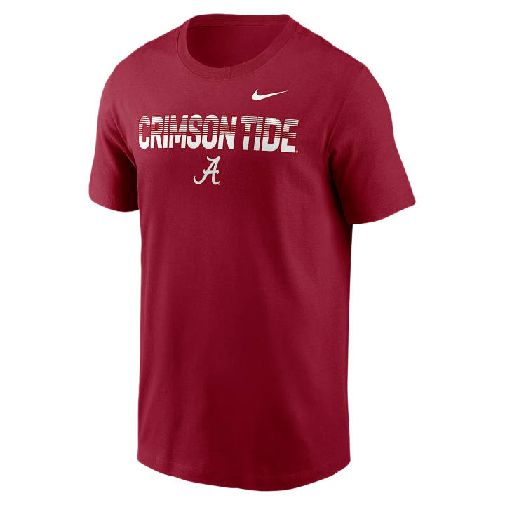 Nike Nike College T Shirts Men's Dark Red Crew Neck Moderate