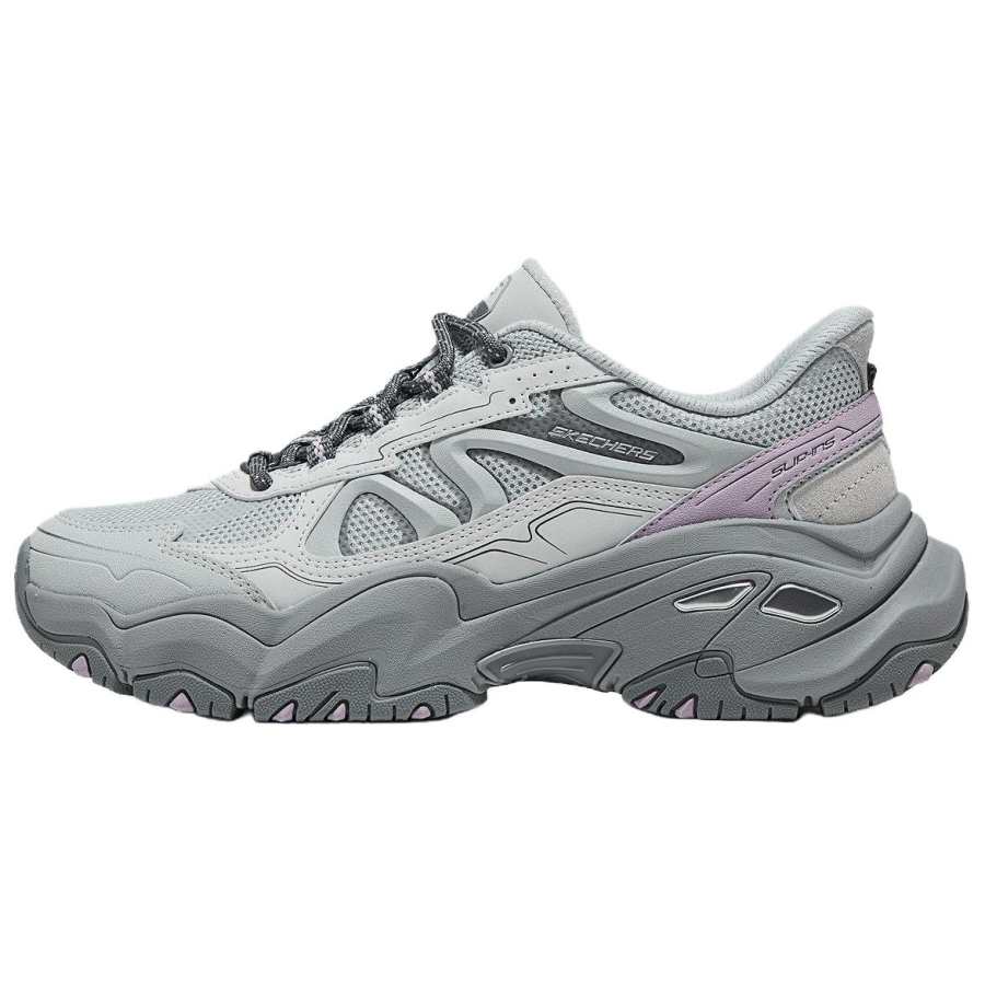 Skechers DLITES Chunky Sneakers Women's Low Top Grape Ash