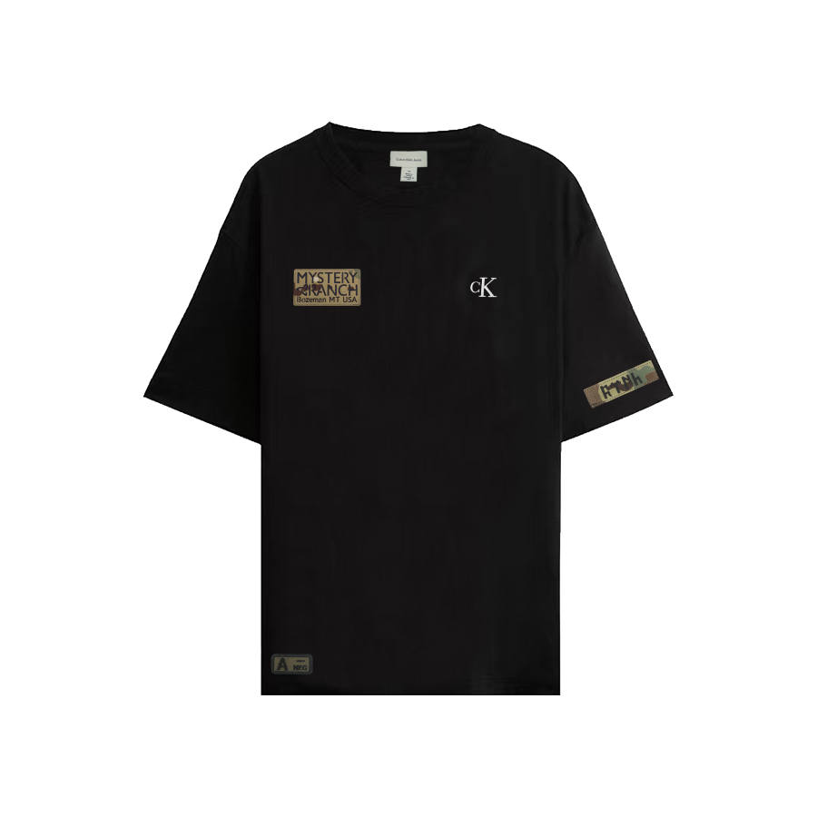 Calvin Klein T Shirts Men's Black Crew Neck Moderate Straight Fit