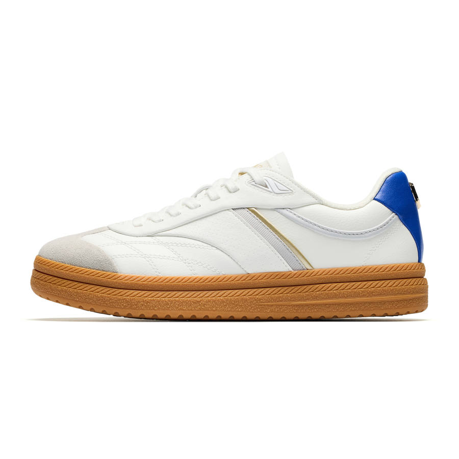 ANTA Feng Zhendong Skateboard Shoes Men's Low Top Papyrus White/Shade 1 Gray/Lanyin Blue