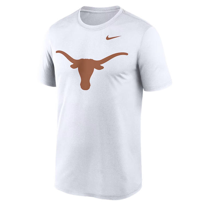 Nike Nike Dri Fit College T Shirts Men's White Crew Neck Moderate