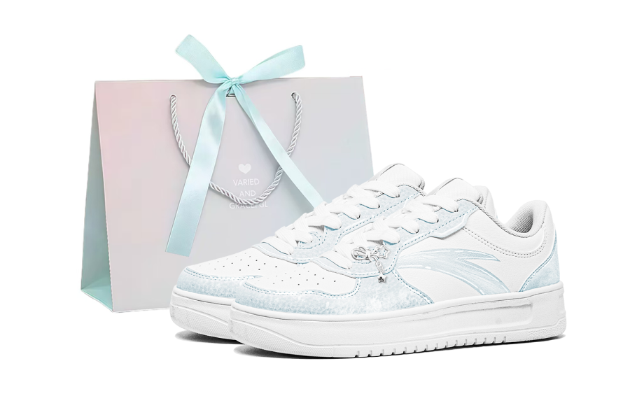 ANTA Skateboard Shoes Unisex Low Top White/Blue