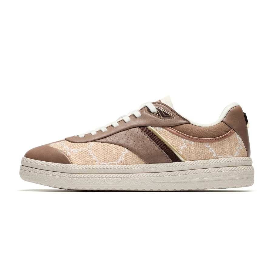 ANTA Feng Zhendong Skateboard Shoes Women's Low Top Classic Umber Gray/Eagle Back Umber