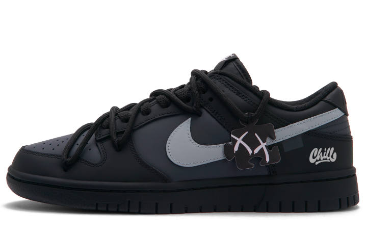 Nike Nike Dunk Skateboard Shoes Unisex Low Top Black Gray White