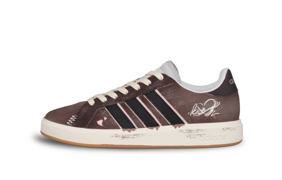 Adidas Adidas Grand Court Base 00s Skateboard Shoes Unisex Low Top Brown