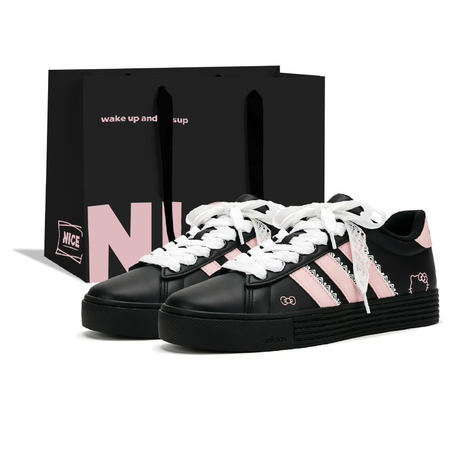 Adidas Adidas Daily 4.0 Skateboard Shoes Unisex Low Top Black/Pink