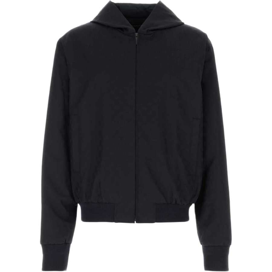GUCCI Puffer Jackets Men's Dark Blue Hooded Non Detachable Moderate Other
