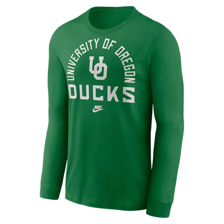 Nike Nike College T Shirts Men's Apple Green Crew Neck