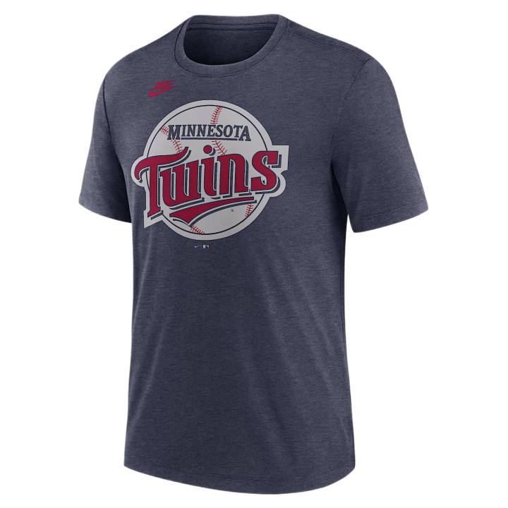 Nike Nike Minnesota Twins T Shirts Men's Marine Heather Crew Neck