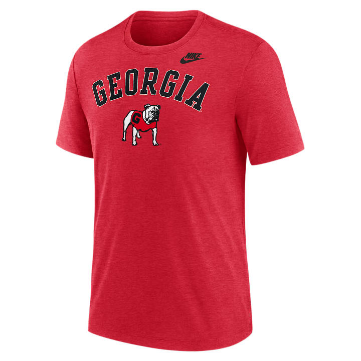 Nike Nike College T Shirts Men's Red Heather Crew Neck