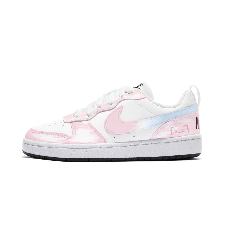 Nike Nike Court Borough Synthetic Leather Coverage Lightweight Low top Skateboard Shoes Women's Pink