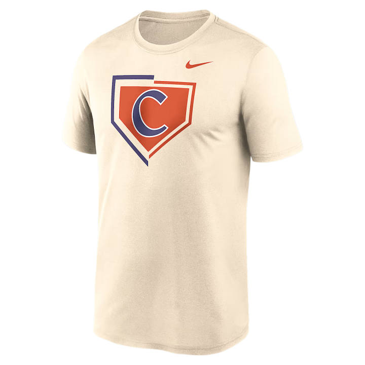 Nike Nike Dri Fit College T Shirts Men's Natural Crew Neck Moderate