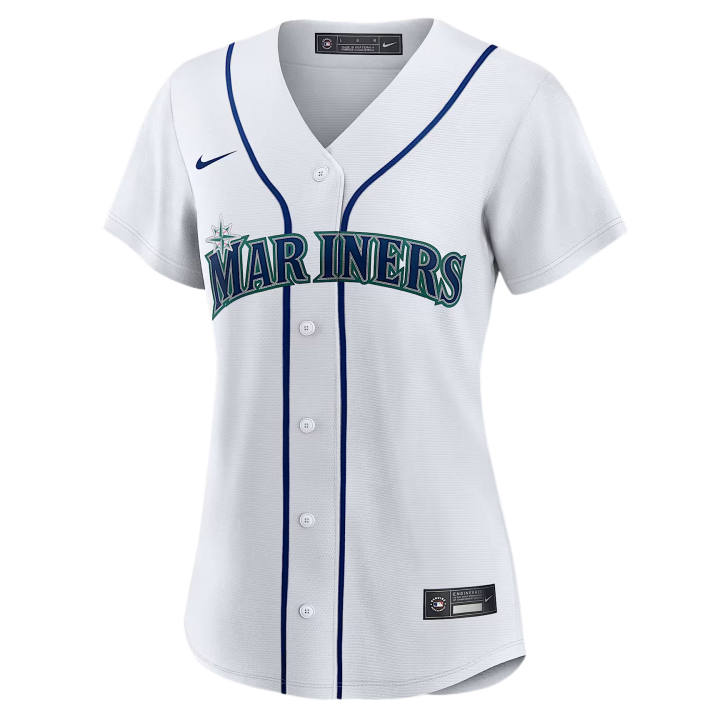 Nike Nike Seattle Mariners Sportswear Women's White V Neck Moderate