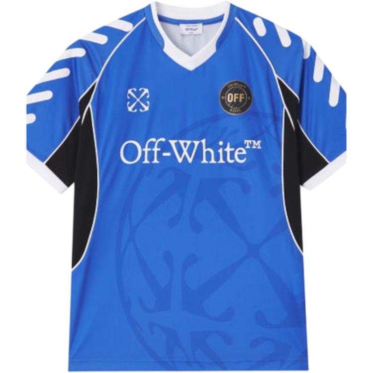 OFF-WHITE OFF WHITE Soccer Jerseys Men's Blue V Neck