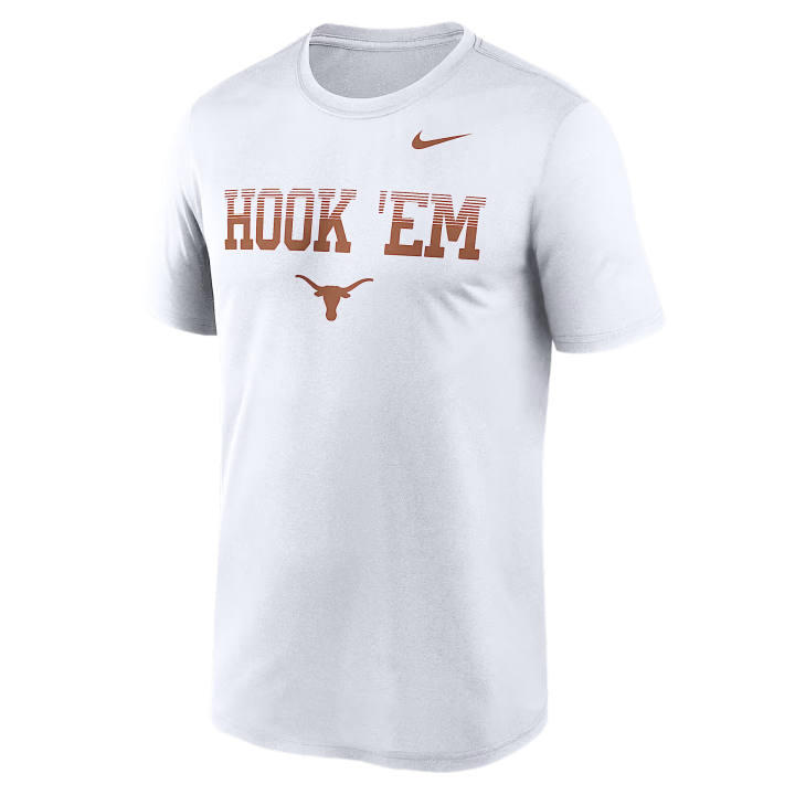 Nike Nike Dri Fit College T Shirts Men's White Crew Neck Moderate