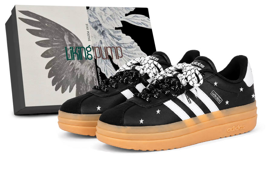 Adidas Adidas VL Court Bold Skateboard Shoes Women's Low Top Black White, Black Brown