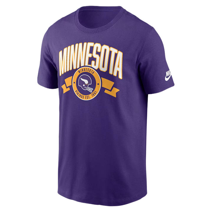 Nike Nike NFL T Shirts Men's Purple Crew Neck