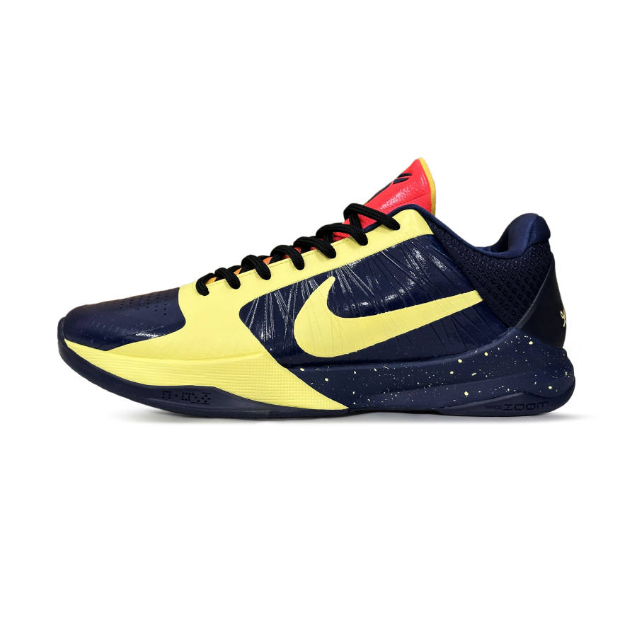 Nike Nike x Caitlin Clark Zoom Kobe 5 Fluorescent Slip Resistant Abrasion Resistant Low top Basketball Shoes Unisex Yellow