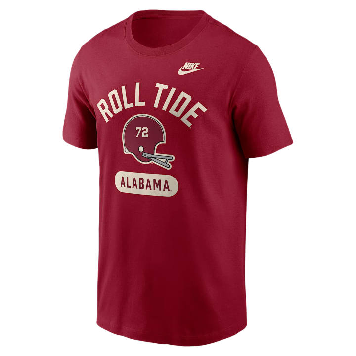Nike Nike College T Shirts Men's Dark Red Crew Neck Moderate