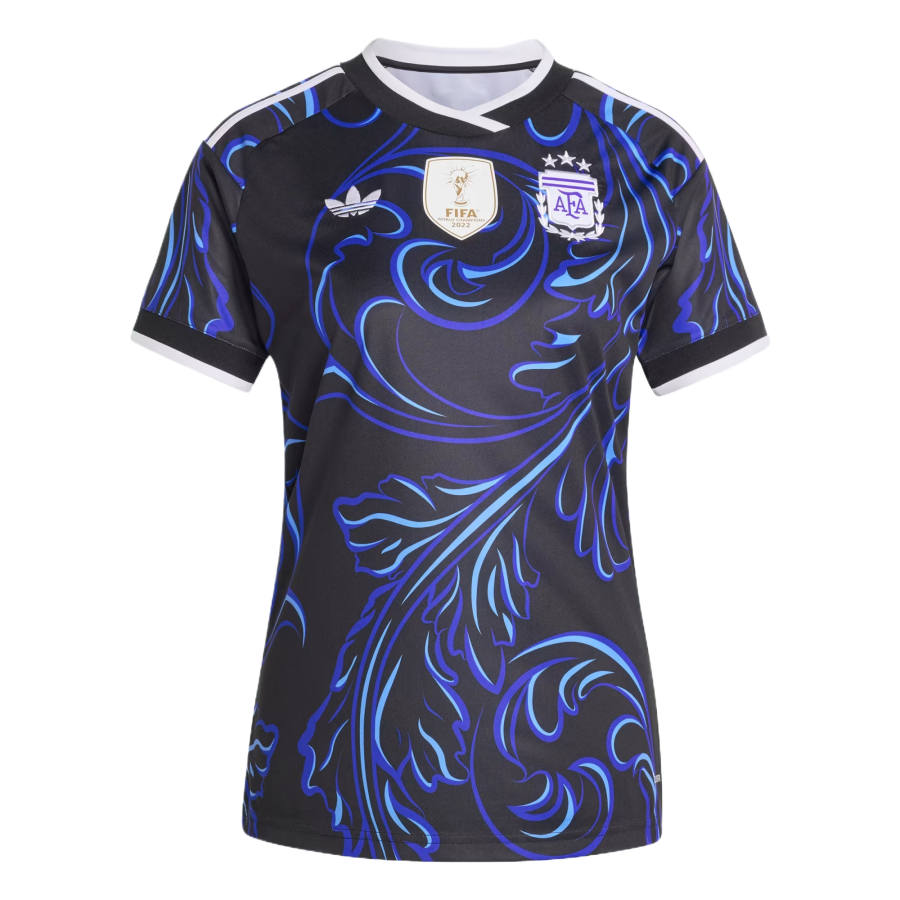 Adidas Adidas Argentina National Team Soccer Jerseys Women's Black/Bright Blue/Blue Gradient Turtleneck Moderate