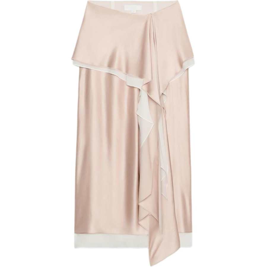 ZARA ZW Casual Long Skirts Women's Light Pink Moderate