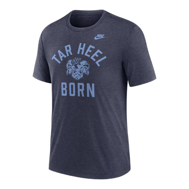 Nike Nike College T Shirts Men's Marine Blue Crew Neck