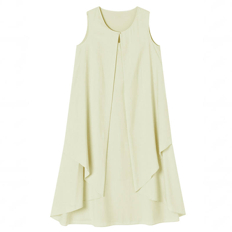 XIANGYING Sleeveless Dresses Women's Light Green Moderate
