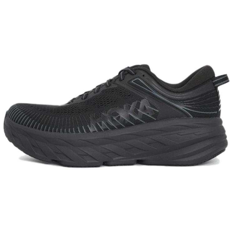 HOKA ONE ONE Bondi 7 Mesh Low top Trail Running City Commuting Running Shoes Unisex Black