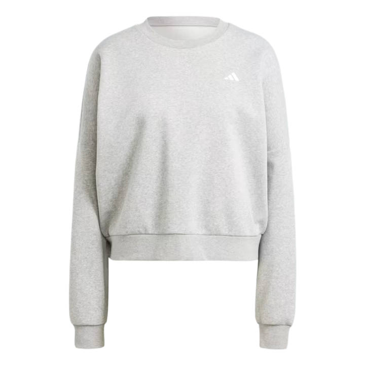 Adidas Adidas ESSENTIALS Sweatshirts Women's Medium Heather Gray/White Crew Neck Moderate