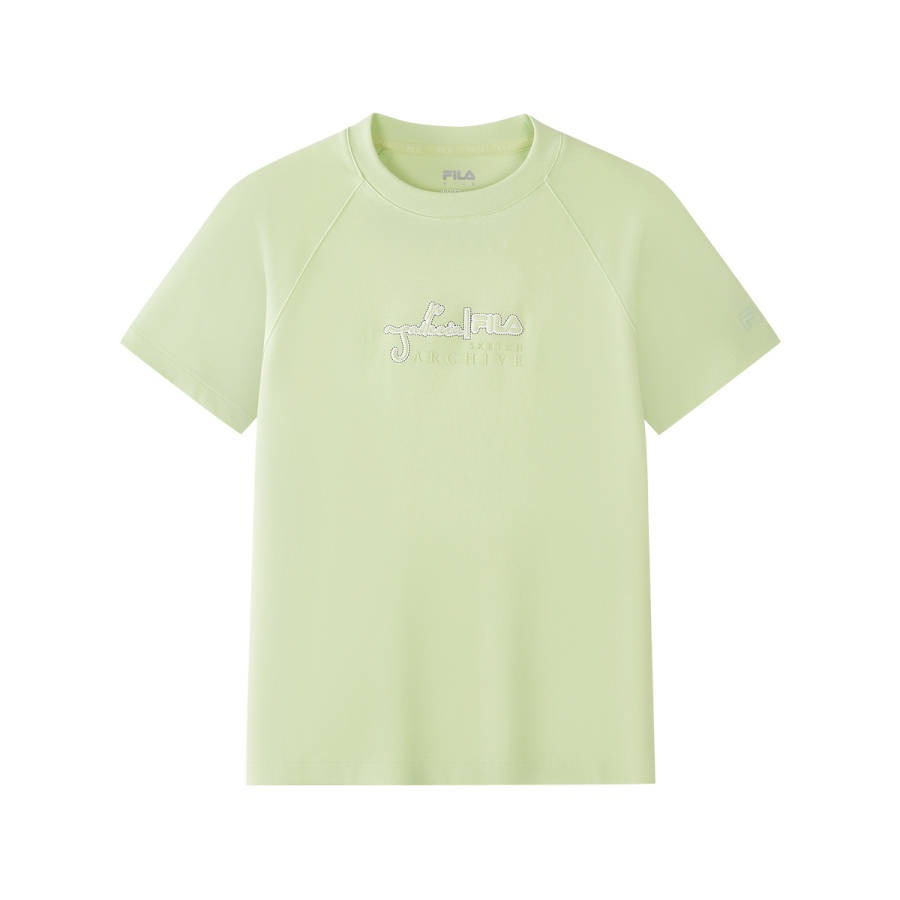 FILA KIDS T Shirts Crew Neck Thin Non Stretch
