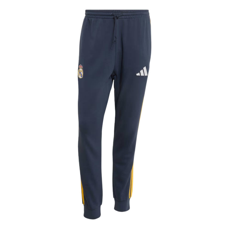 Adidas Adidas Real Madrid Knitted Sweatpants Men's Night Sea Army Blue Moderate Cuffed Pants
