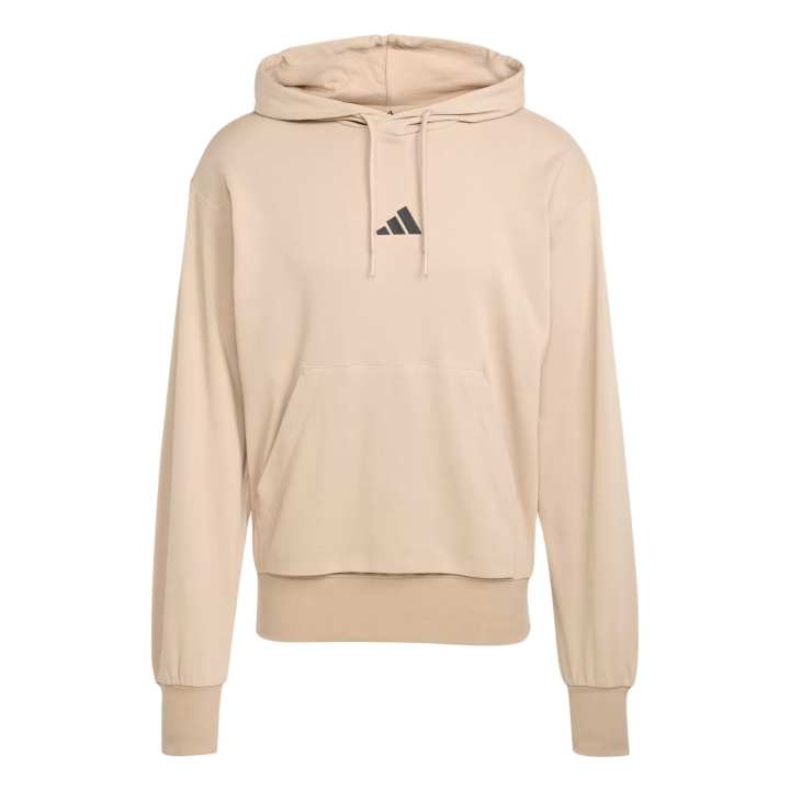 Adidas Adidas ESSENTIALS Sweatshirts Men's Warm Sandstone/Black Hooded Non Detachable Moderate