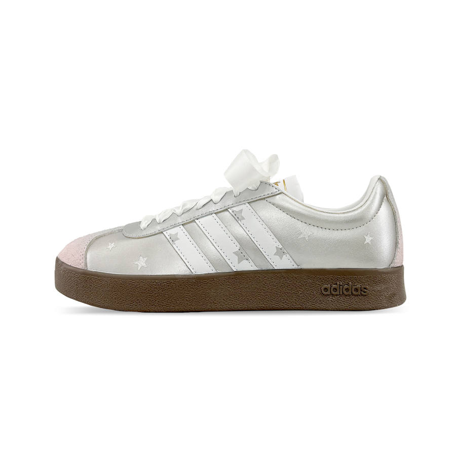 Adidas Adidas Vl Court Classic Skateboard Shoes Unisex Low Top Pink