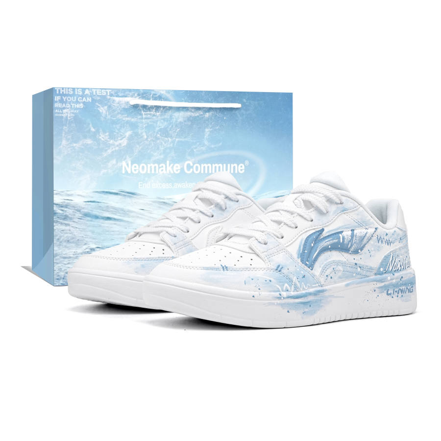 Li-Ning Li Ning Sycee Skateboard Shoes Men's Low Top White Blue