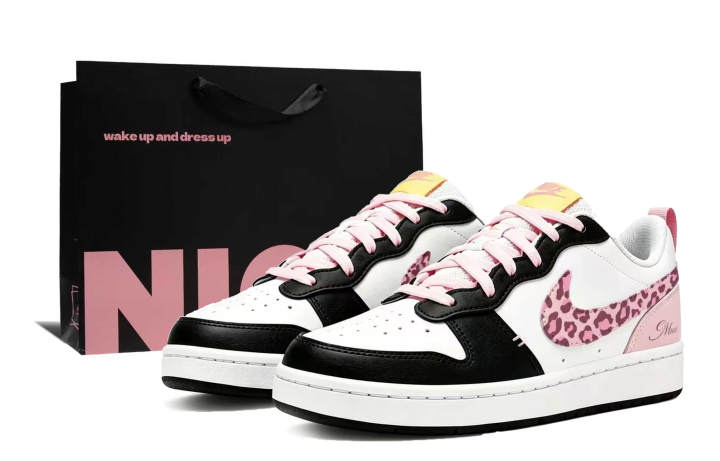 Nike Nike Court Borough Skateboard Shoes Unisex Low Top Black, Pink