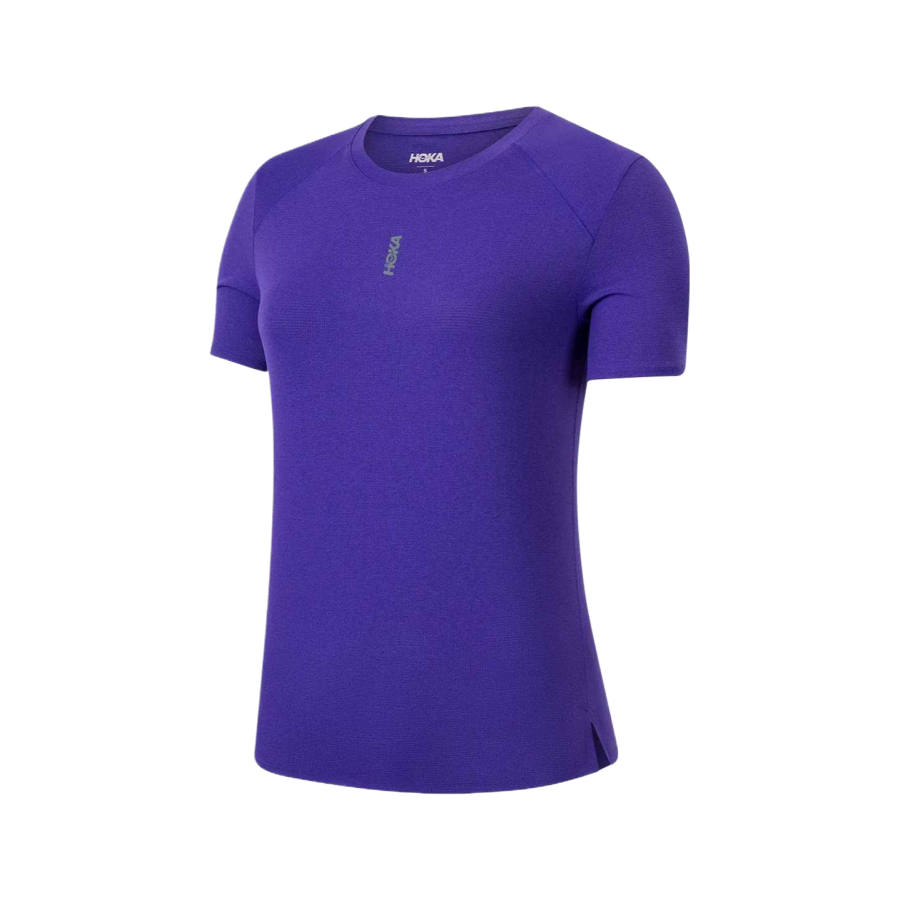 HOKA ONE ONE Running T Shirts Unisex Universe Purple Crew Neck