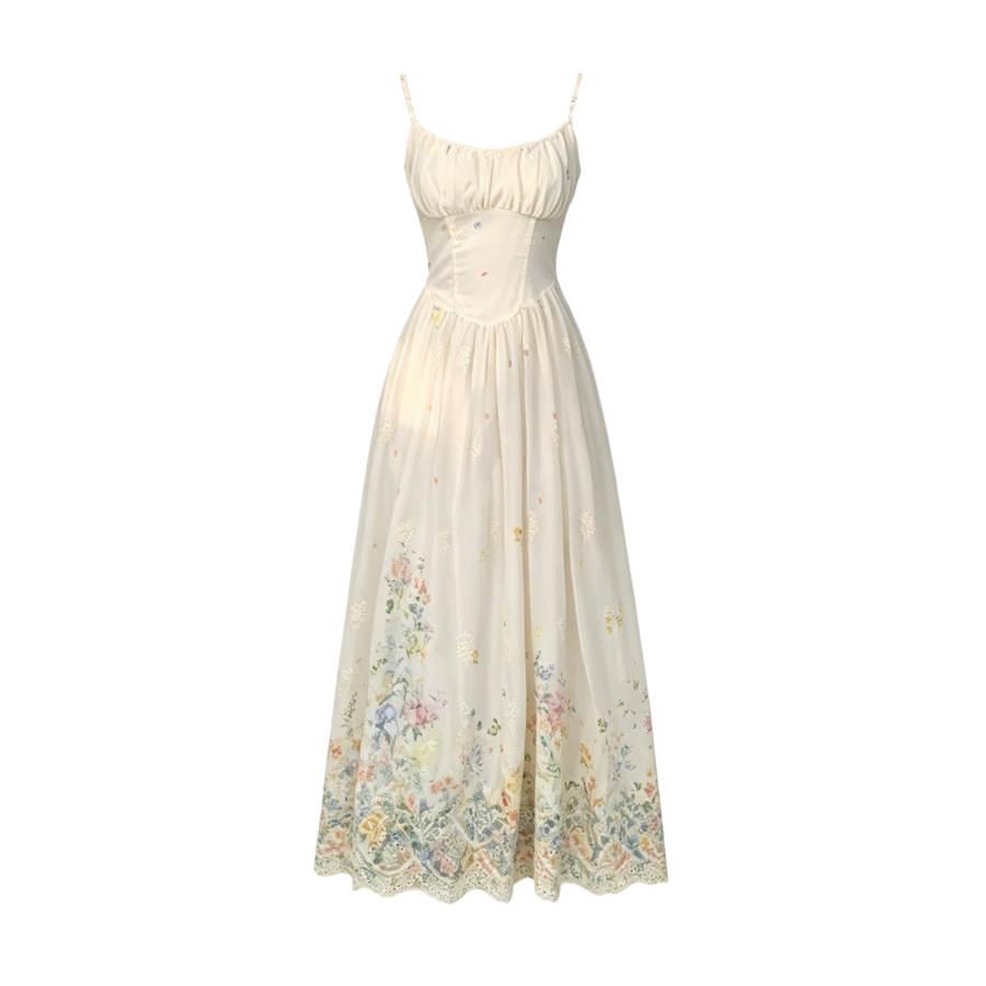 TUSHIFEI Slip Dresses Women's Apricot Moderate Long Skirt A Line Skirt