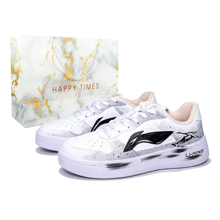 Li-Ning Li Ning Skateboard Shoes Women's Low Top Black White