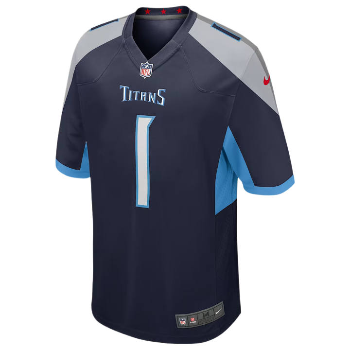 Nike Nike Rugby Jerseys Men's Marine Blue V Neck Moderate