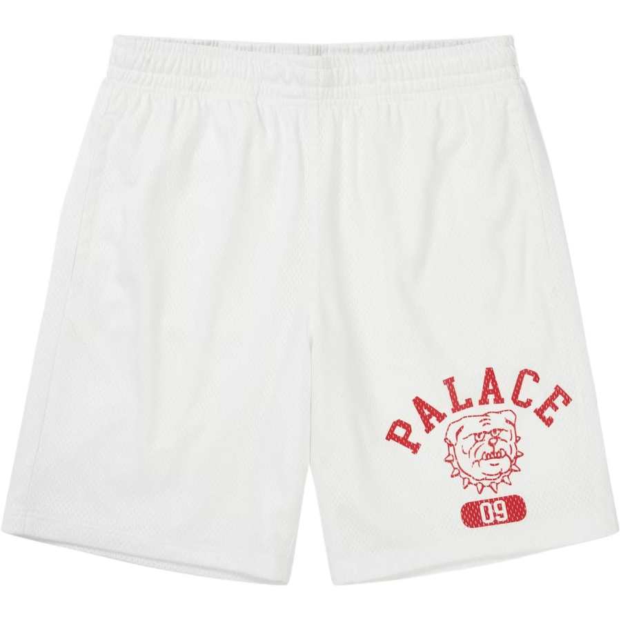 PALACE SS26 BULLDOG MESH SHORT WHITE Casual Shorts Unisex