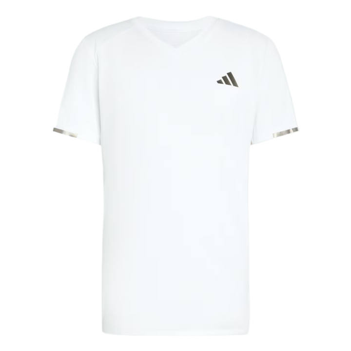 Adidas Adidas Tennis Tops Men's White V Neck Moderate
