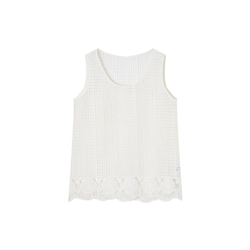 XIANGYING Tank Tops Women's Ecru Other