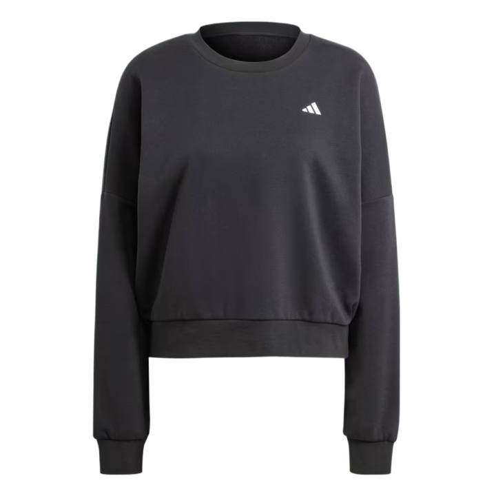 Adidas Adidas ESSENTIALS Sweatshirts Women's Black/White Crew Neck Moderate