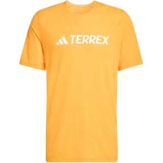 Adidas TERREX T Shirts Men's Pure Citrus Orange Crew Neck Moderate Straight Fit