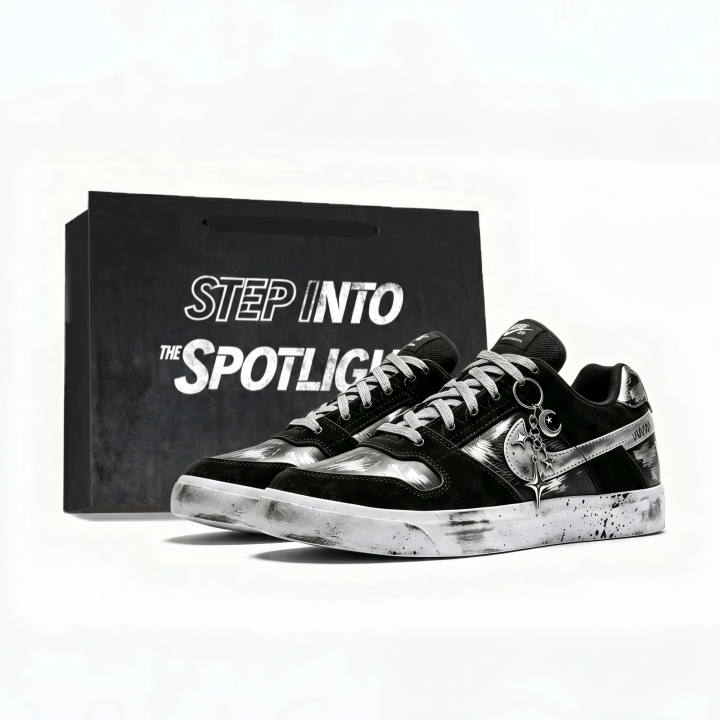 Nike Nike SB Delta Force VULC Moonlit Night Black Crow Abrasion Resistant Breathable Skateboard Shoes Unisex Crow Black